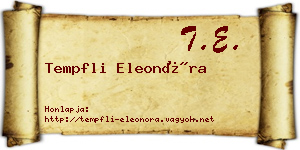 Tempfli Eleonóra névjegykártya